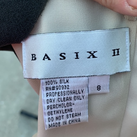 Beautiful 100% silk strapless black cocktail dress by Basix size 8 - Picture 8 of 8